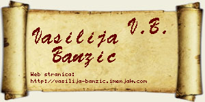Vasilija Banzić vizit kartica
